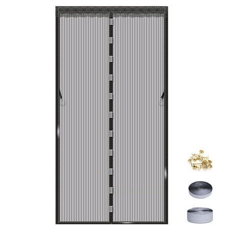 Magnetic Screen Door - Self Sealing  Heavy Duty  Hands Free Mesh Partition Keeps Bugs Out - Pet and Kid Friendly - Patent Pending Keep Open Feature - 