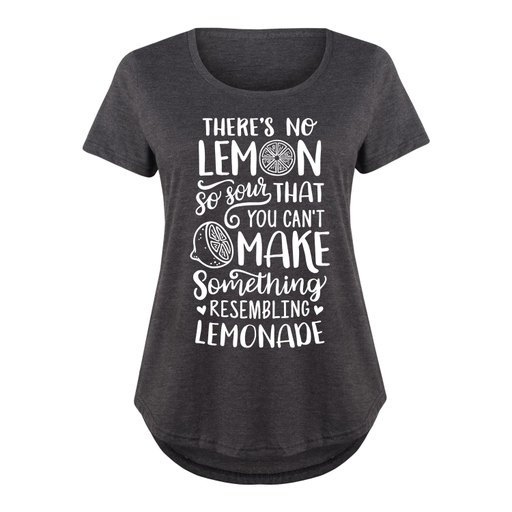 Theres No Lemon So Sour - Ladies Plus Size Scoop Neck Tee