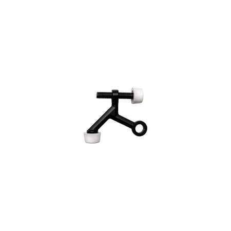 10 Pack - BULYAXIA Matte Black Lite Duty Hinge Pin Adjustable Door Stop with White Tips : 6222