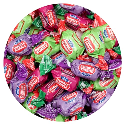 Dubble Bubble Assorted Fruit Flavored Gum - 2 Pound Bulk Bag (Approx. 140 Pieces) - Individually Wrapped Gum - the Hampton Popcorn & Candy Company (As