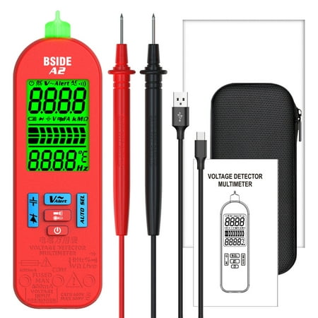 BSIDE A2 Handheld Multimeter Smart Digital Multifunctional Tester with Backlight Flashlight  5999 Counts  NCV  Voltmeter  Ammeter
