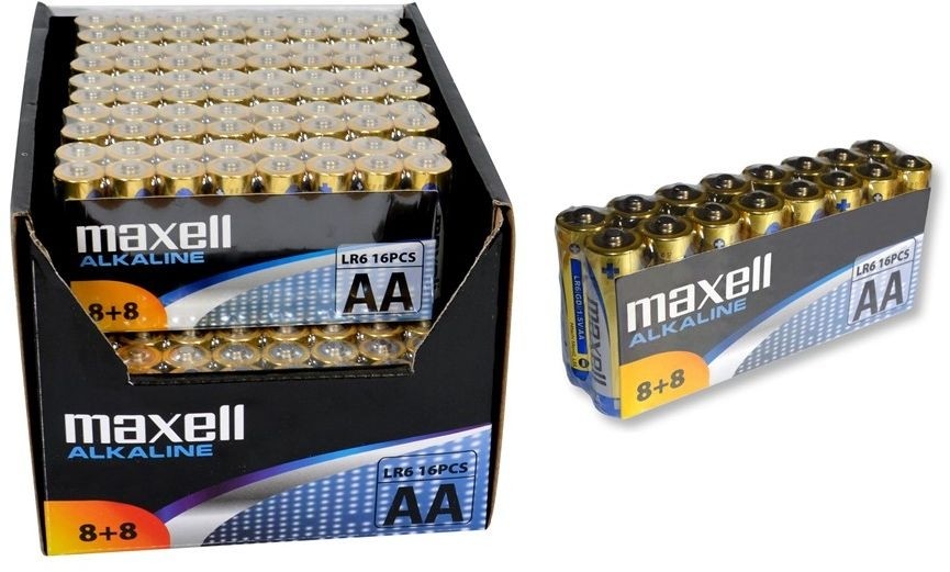 192x Maxell Alkaline Batterien LR6 Mignon Abgepackt in 16er Pack