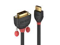 Lindy 5m HDMI to DVI Cable Black Line