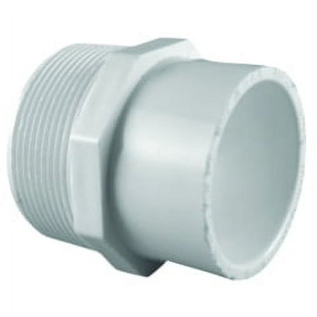 25PC Charlotte Pipe Charlotte Pipe - PVC 02110 0700 - Schedule 40 3/4 in. MPT X 1 in. Dia. Slip PVC Adapter
