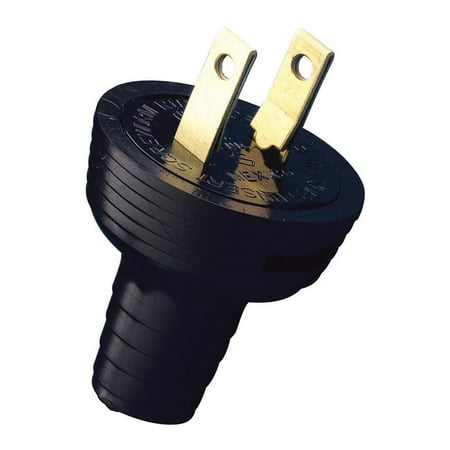 Leviton Leviton 010-48642-02E Residential Non-Polarized Round Plug  Black