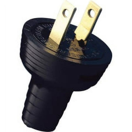 2PC Leviton Leviton - 010-48642-02E - Residential Vinyl Straight Blade Plug 1-15P 18-14 AWG 2 Pole 2 Wire Carded