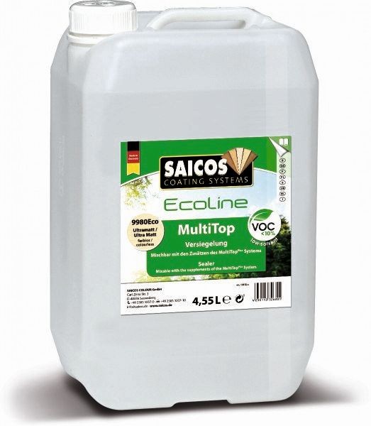 Saicos Ecoline MultiTop 9980 Eco - 9995Eco Farblos Versch. Glanzgrade 4,55 Liter 1K-Versiegelung