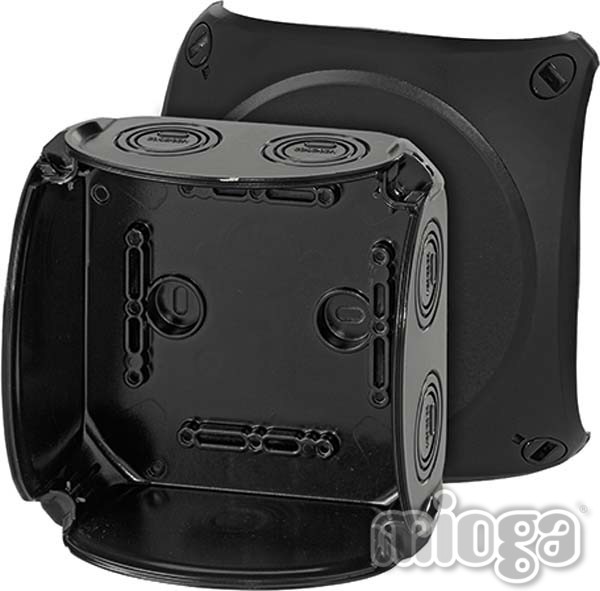 HENSEL KF Series Black Polycarbonate Junction Box, IP66, IP69, IP67, 77 Mm, 130 Mm 130 Mm