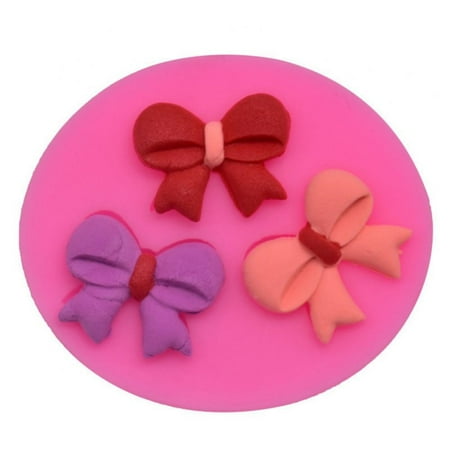 Bow Silicone Mold Dessert Mold Christmas Holiday Birthday Wedding Party DIY Gift Making Molds for Cake Chocolate Fondant Cookie