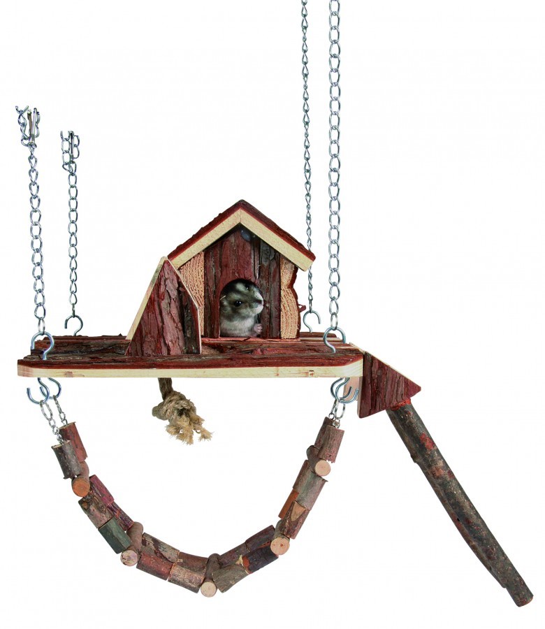 Trixie 6222 Natural Living Janne Playground 26 Ã 22cm -cm Hanging Bridge House -  Trixie Natural Playground Janne 6222 Living 26 Cm Hanging Bridge