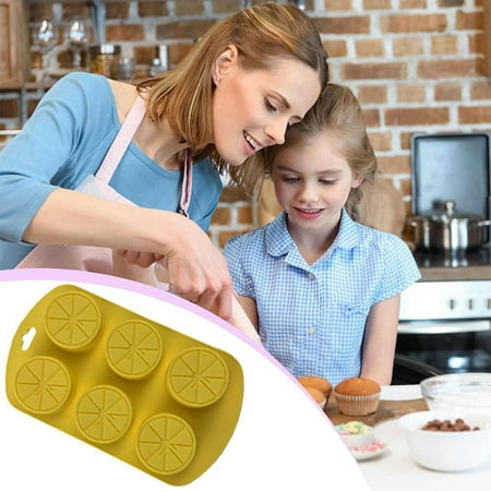 Vikakiooze Silicone Chocolate Molds Lemon Moulds Ice Cube Tray Candy Mold for Party S and Baking Mould Peanut Butter Cup Cake Decoration