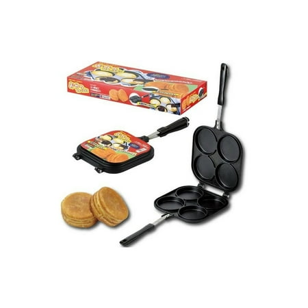 CintBllTer 4742  Japanese Obanyaki Pan Stuffed Pancake Toaster Large 3 Inch Pancake Maker Nonstick Aluminum Pan  Four Molds