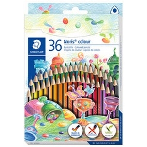 STAEDTLER 187 CD36 Noris Colour Triangular Pencils, Assorted Pack of 36