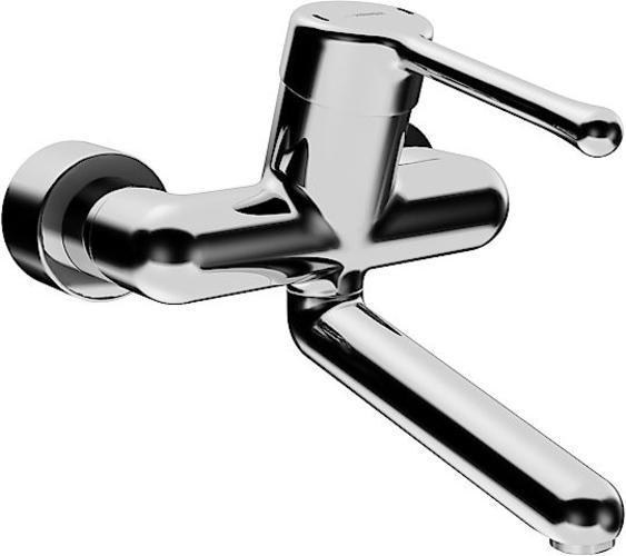Hansa Waschtisch Einhand-Wandbatterie Hansamedipro 0255 Objekthebel, Verchromt