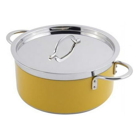 Bon Chef Classic Country French Collection 5 Quart Pot with Cover - Yellow - 22 Oz