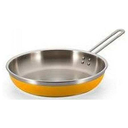 Bon Chef Classic Country French Collection Saute 1 Quart Pan & Skillet Long Handle No Cover - Yellow - 20 Oz