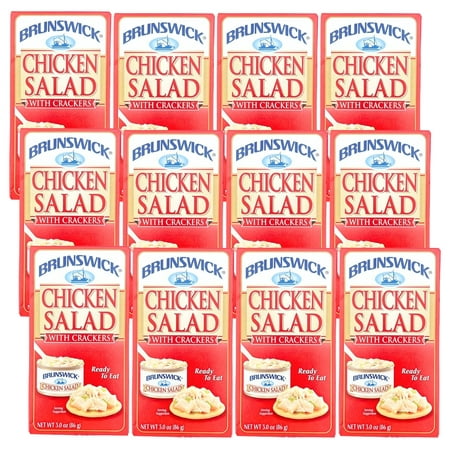 Chicken Salad with Crackers 3.0 Oz Plastic Spreader Spoon Included Ready to Eat on the Go Preservative Convenient Healthy Canned Food Snack Kit for Fa