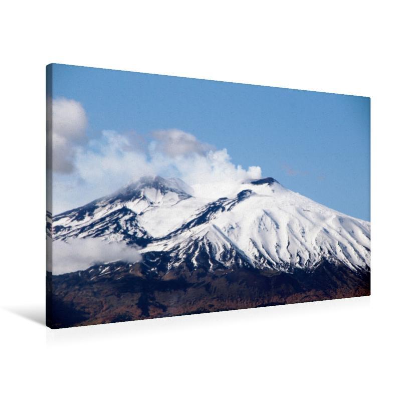 Premium Textil-Leinwand 90 Cm X 60 Cm Quer Ätna, Höhe 3323 M