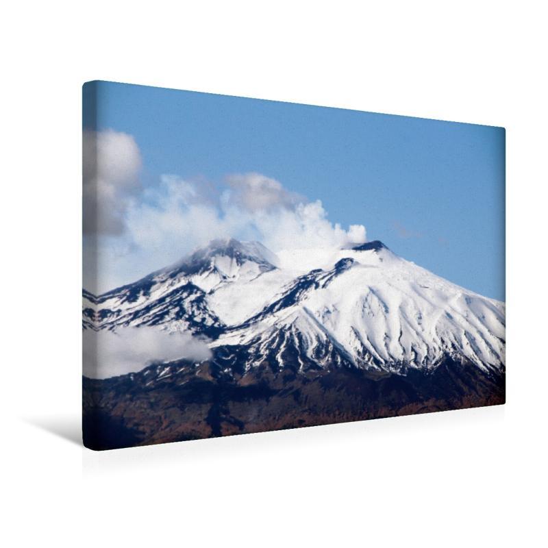Premium Textil-Leinwand 45 Cm X 30 Cm Quer Ätna, Höhe 3323 M