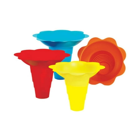Paragon 6504 12 Oz Snow Cone Flower Drip Tray Cups - Plastic  Assorted Colors-Pack of 100