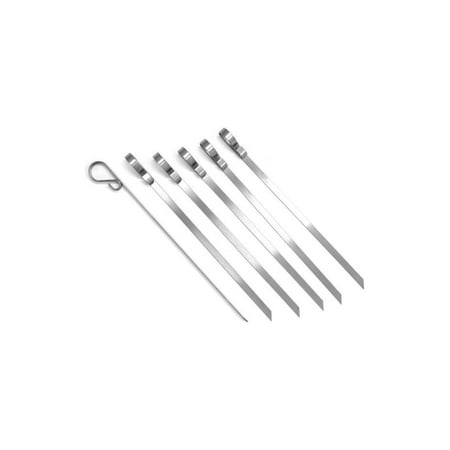 NeosKon 8775 Stainless Steel Flat Skewers  Set of 6  12.5  in Length