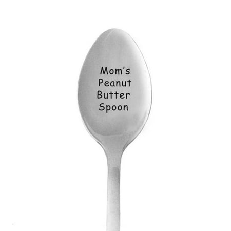 JANGSLNG My Peanut Butter Spoon Long Handle Coffee Tea Soup Stir Ice Cream Cereal Gift