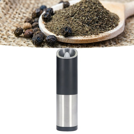 Electric Pepper Grinder  Battery Powered Quick Grinding Simple Operating 1 Button Control 7 Speed Portable Pepper Mill for Household Salt Pepper Grind
