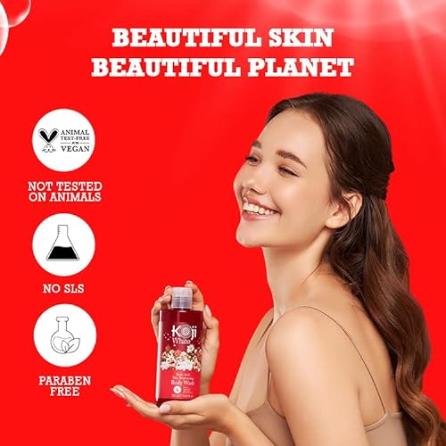 Koji White Kojic Acid Skin Brightening Body Wash - Daily Moisturizing Skin Cleanser, Uneven Skin Tone with Flower Acid Extracts, Hyaluronic Acid, Vita thumbnail
