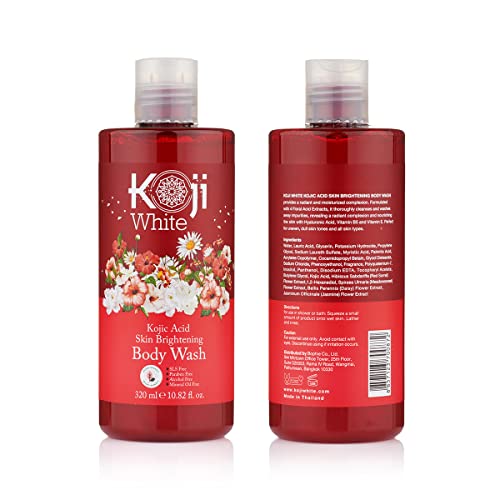 Koji White Kojic Acid Skin Brightening Body Wash - Daily Moisturizing Skin Cleanser, Uneven Skin Tone with Flower Acid Extracts, Hyaluronic Acid, Vita thumbnail