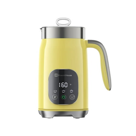 Maestri House MMF-9201-Y 14oz Smart Adjustable Temperature & Thickness Control for Lattes  Cappuccinos  and Mochas Integrated Milk Frother Yellow