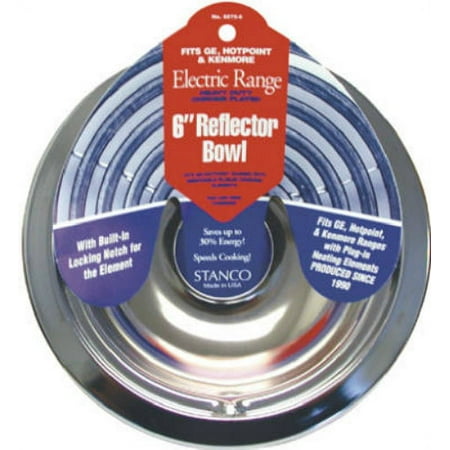 1 PC Stanco 5075-6 Electric Range Lock Notch Bowl  Chrome Finish  6