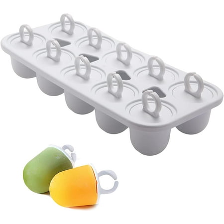 Ice Popsicle Mold with 10 Pops  Ice Cream Molds Reusable BPA-Free Ice Pop Makers with Ring Easy Release Popsicle Tray for DIY Homemade Ice Pop