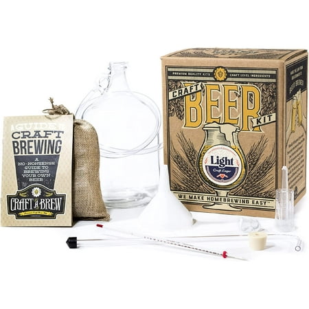 Craft a Brew Light Craft Lager Beer Making Kit | Create Your Own Refreshing Craft Beer | Complete Brewing Equipment and Supplies | 1 Gallon