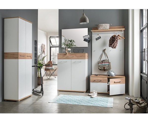 Komplette Garderobe Diele Topix 6tlg. WeiB / Navarra Nb. 3770 + 3771 + 3772 + 3773 + 3774 + 3439