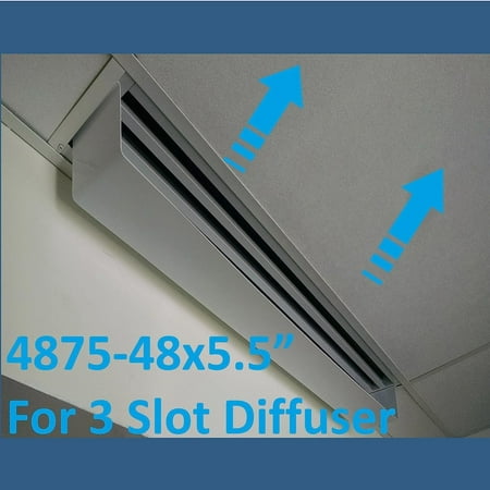 HYYYYH Air Diverter-48 X 5.5 -white (#4875-48x5.5)