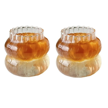 Aosijia 2 Pcs Ribbed Glass Cups 14 Oz Vertical Stripes Ripple Drinking Glasses Set Ribbed Glassware Clear Glass Cups for Water Juice Cocktail Mixed Dr