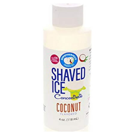 Coconut Shaved and Cone Flavor Concentrate 4 Fl Ounce Size (makes 1 Gallon of Syrup with Sugar and Water Added)