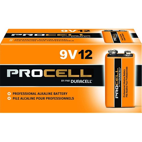 Duracell PROCELL Alkaline 9V Batteries  Black  Copper