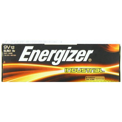 Energizer Industrial 9 Volt Batteries  Alkaline 9v Battery (12 Count)