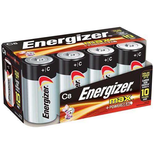 Energizer C Cell Batteries, Max Alkaline 8 Count