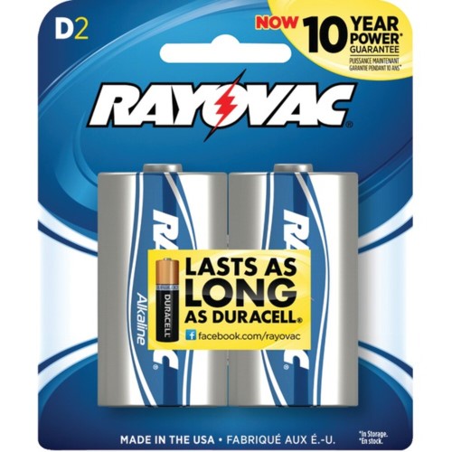 Rayovac(R) 813-2F Alkaline Batteries (D; 2 Pk)
