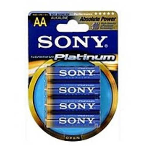 Sony Stamina AM3PTB4A Platinum Alkaline AA Size General Purpose Battery - Alkaline - 1.5V DC - 4-Pack