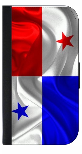 Panama - Panamanian Flag Waving Print Design - Wallet Style Cell Phone Case with 2 Card Slots and a Flip Cover Compatible with the Apple iPhone 5 and thumbnail 