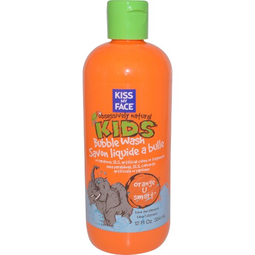 Kiss My Face, Obsessively Natural Kids, Bubble Wash, Orange U Smart, 12 Fl Oz (pack of 6)