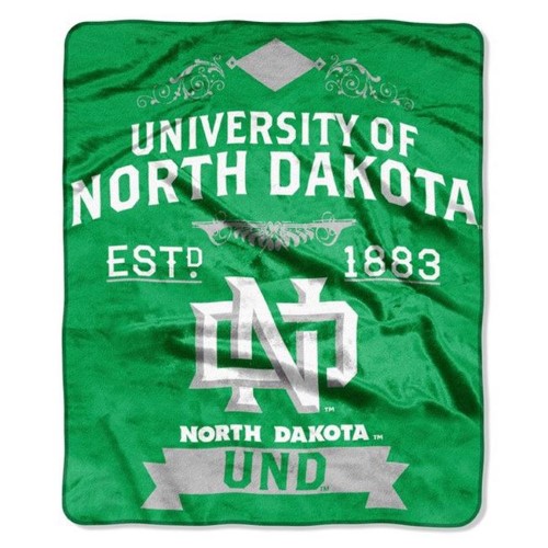 The Northwest 1COL-67000-0255-RET COL 670 North Dakota Fighting Hawks Label Raschel