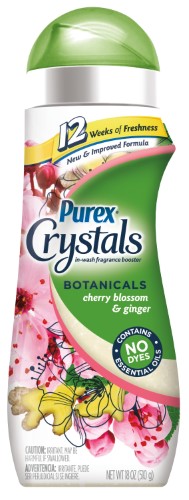 Purex Crystals Botanicals in-Wash Fragrance Booster, Cherry Blossom & Ginger, 18 Ounce