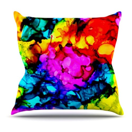 Kess InHouse Claire Day Sweet and Sour Splatter Indoor/Outdoor Throw Pillow - CD1016AOP02