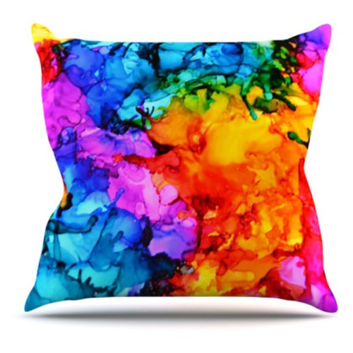 Kess InHouse Claire Day Sweet and Sour 2 Splatter Indoor/Outdoor Throw Pillow - CD1024AOP04