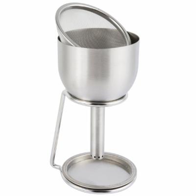 Franmara 9318 Stainless Steel Decanter Funnel Set with 3 1/2 Basin, Sediment Screen, and Table Stand
