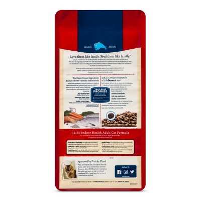 Blue Buffalo Indoor Health Salmon & Brown Rice Recipe Adult Dry Cat Food, 2-lb Bag thumbnail